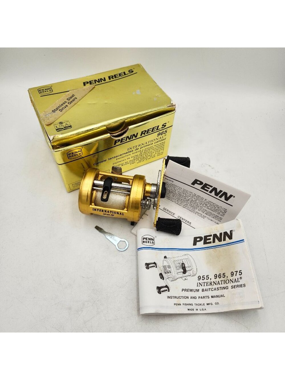 Penn International 965 Baitcasting Trolling Fishing Reel Gold OEM Handle